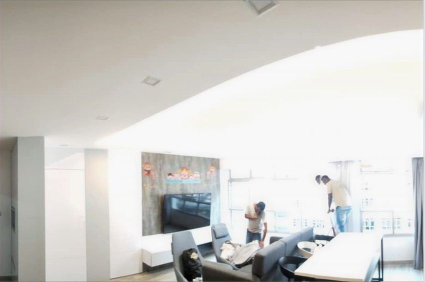 Mould Rescue team at work in a Bukit Batok BTO flat